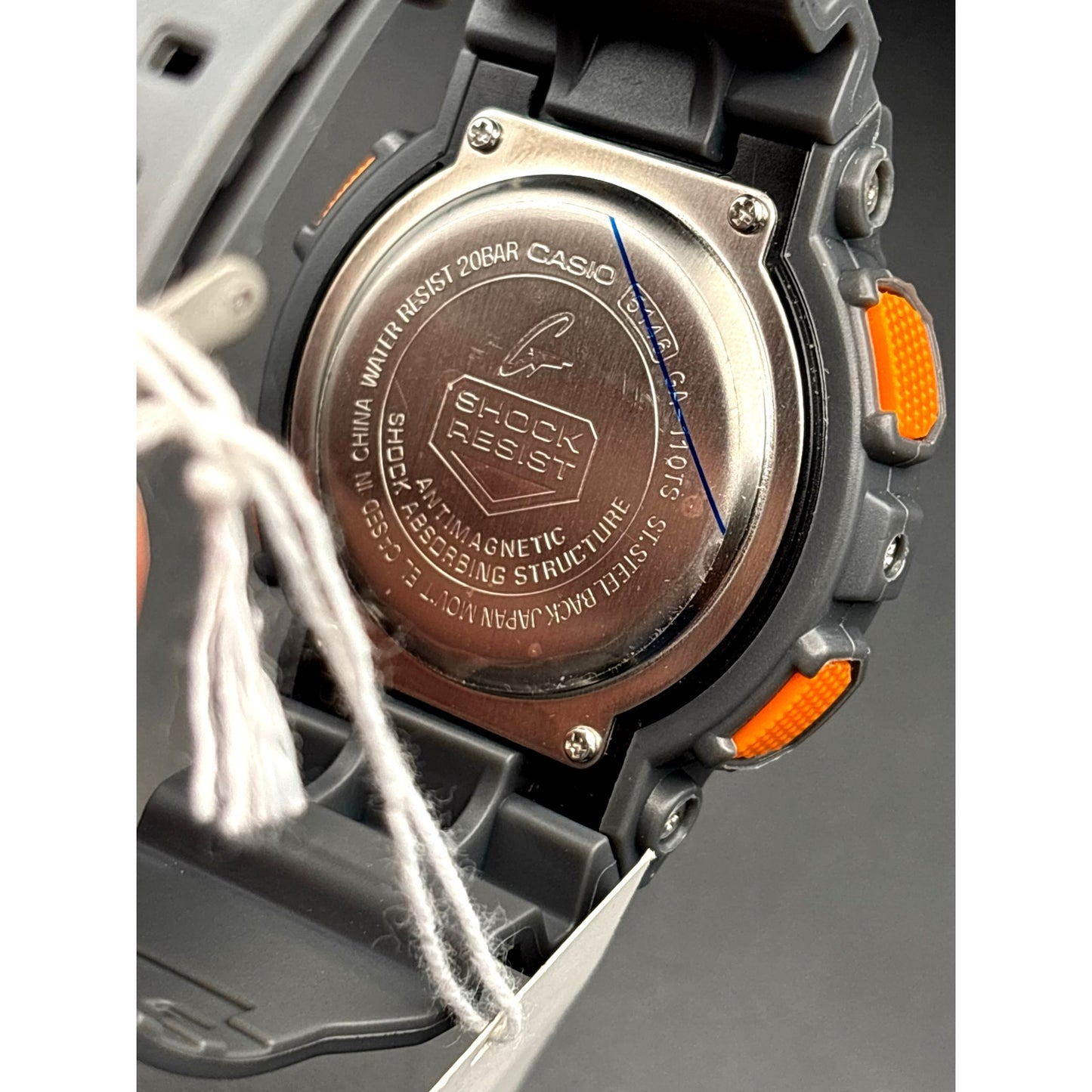 Casio Men's GA-110TS-1A4 G-Shock Analog-Digital Watch With Grey Resin Band NIBWT