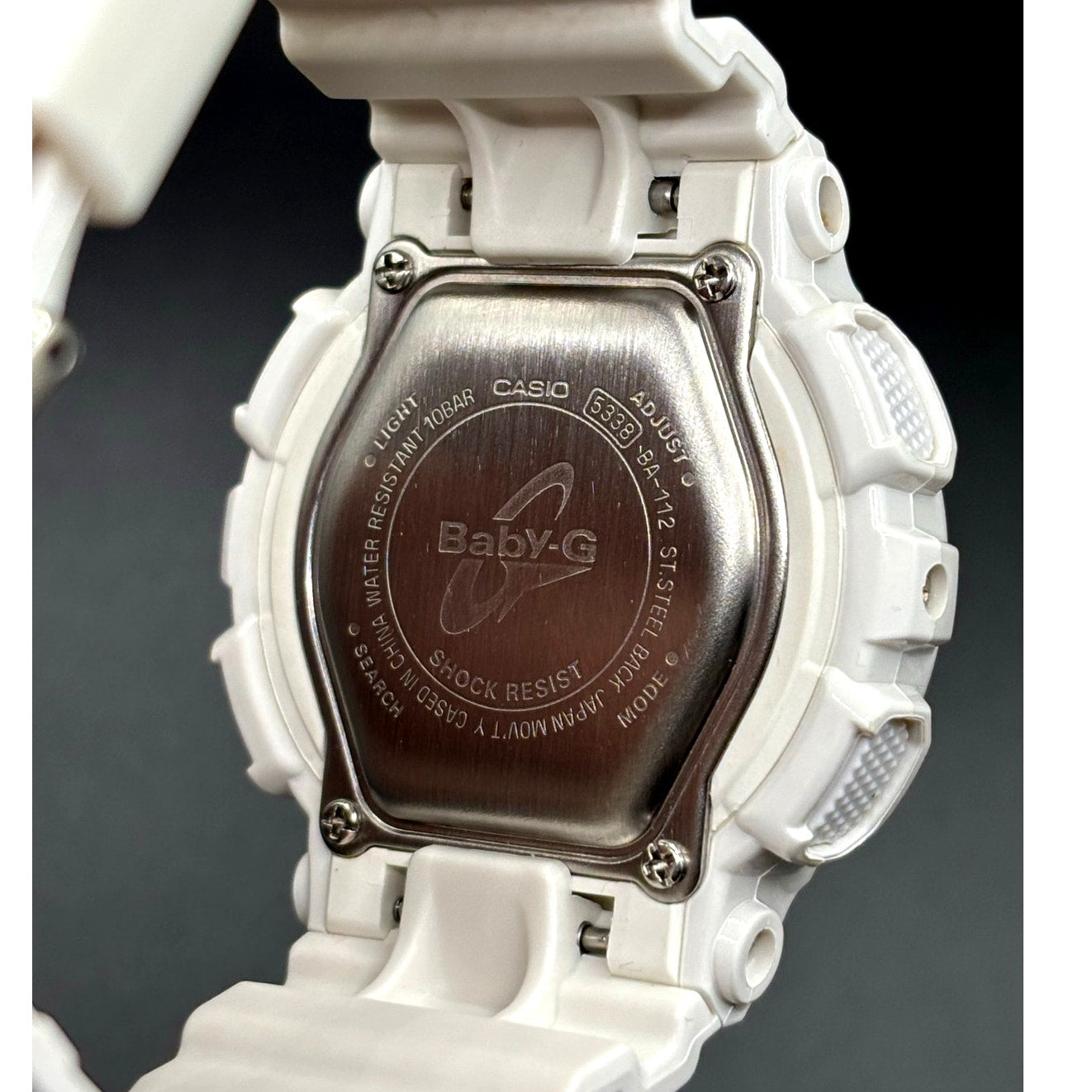 Casio Baby-G BA112-7A White Analog Digital Women's Watch NIB Discontinued