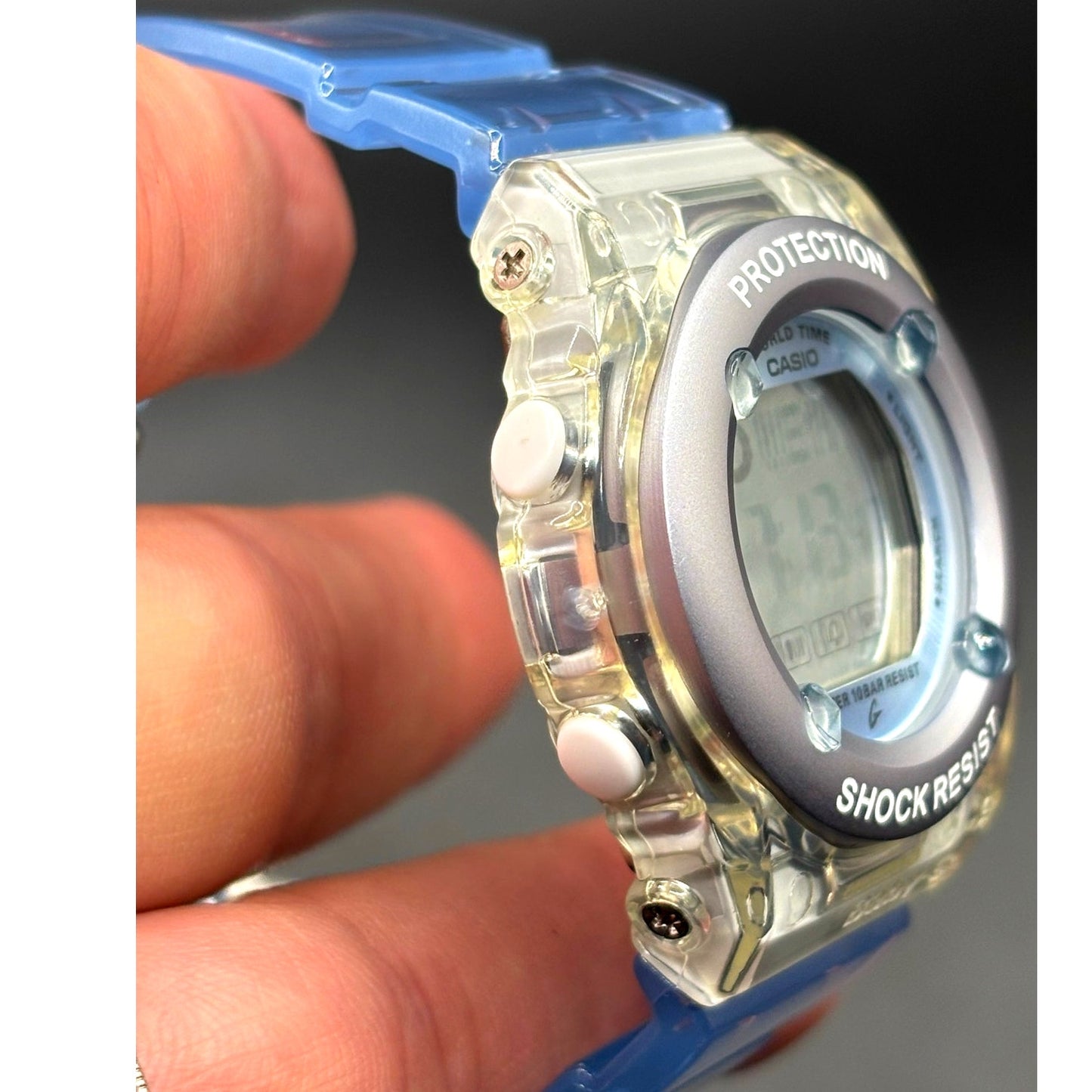 Casio Baby-G BG-1302-2ER Translucent Blue Jelly Digital Women's Watch NIBWT