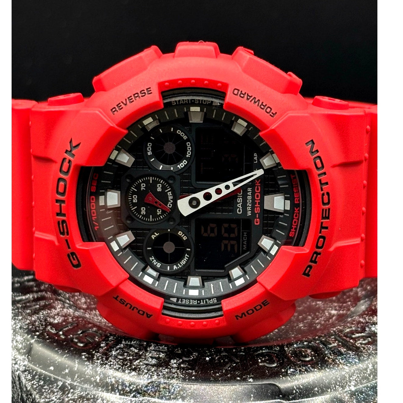 Casio G-Shock GA100B-4A Bright Red Analog Digital Men’s Sport Watch 200M