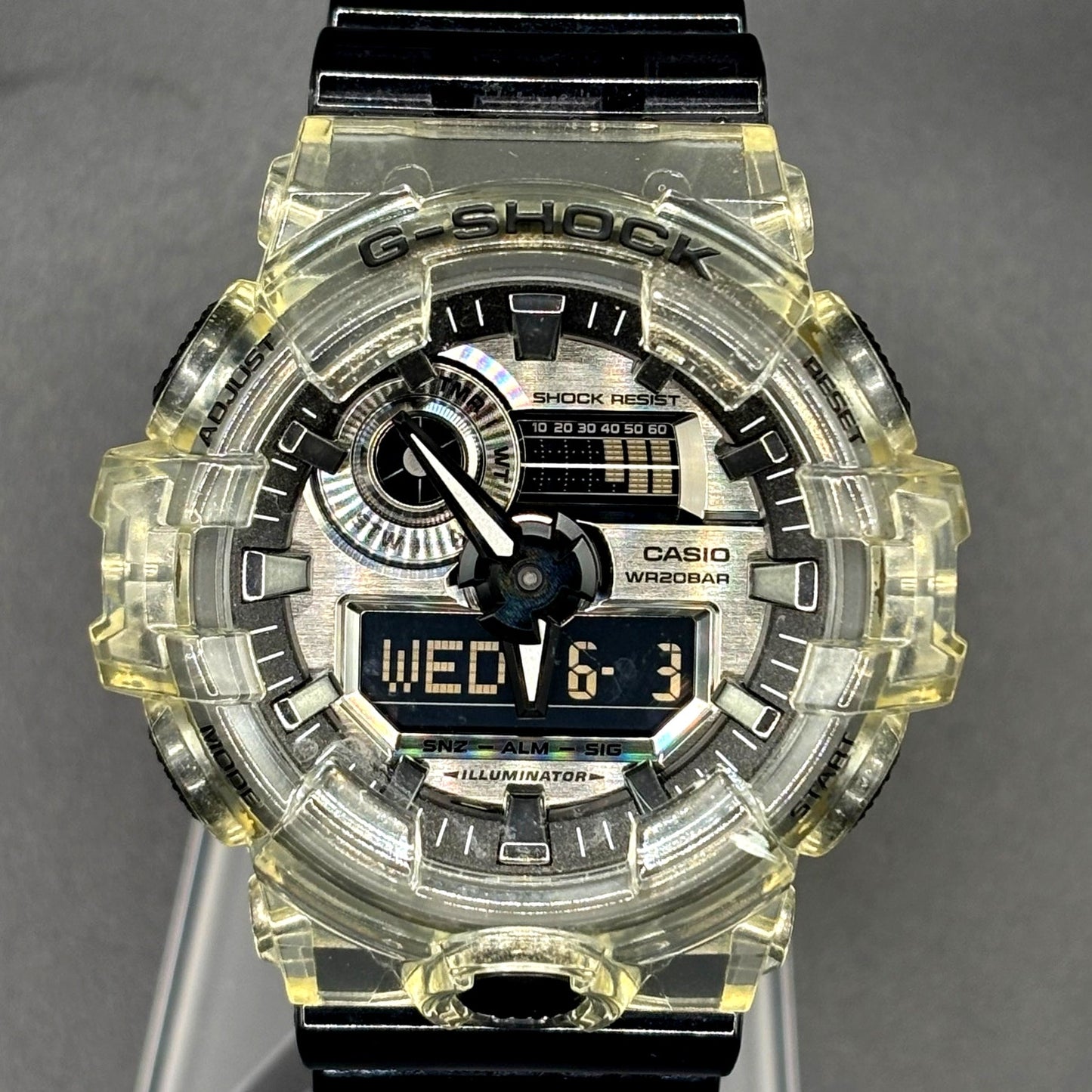 Casio G-Shock GA-700SK-1A Clear Skeleton Series Transparent Resin Watch NIB
