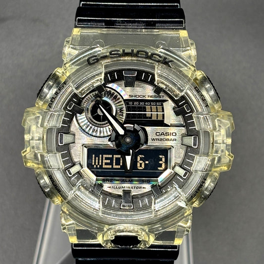 Casio G-Shock GA-700SK-1A Clear Skeleton Series Transparent Resin Watch NIB