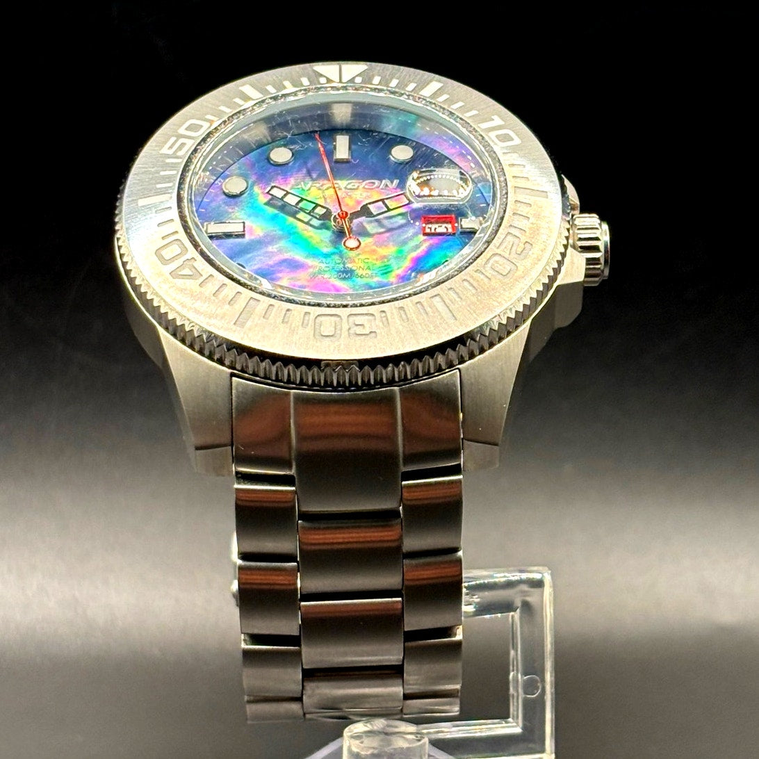 Aragon Divemaster II A334MOP Automatic 50mm Mother of Pearl Men’s Watch Full Set