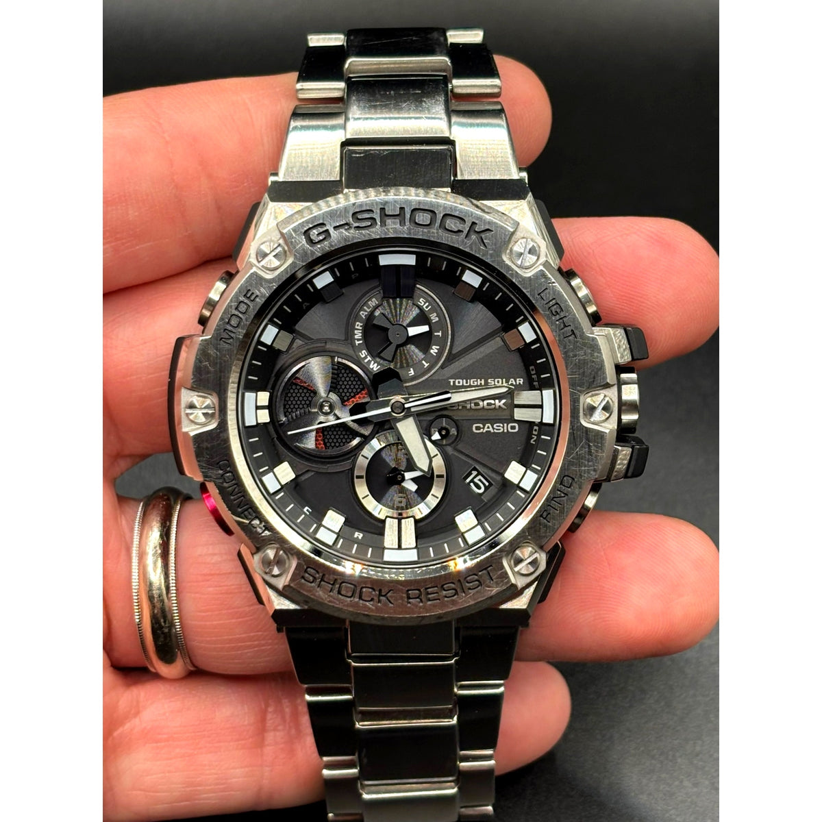 Casio G-Shock G-Steel GST-B100D-1A Tough Solar Bluetooth 200M Steel 53mm Watch