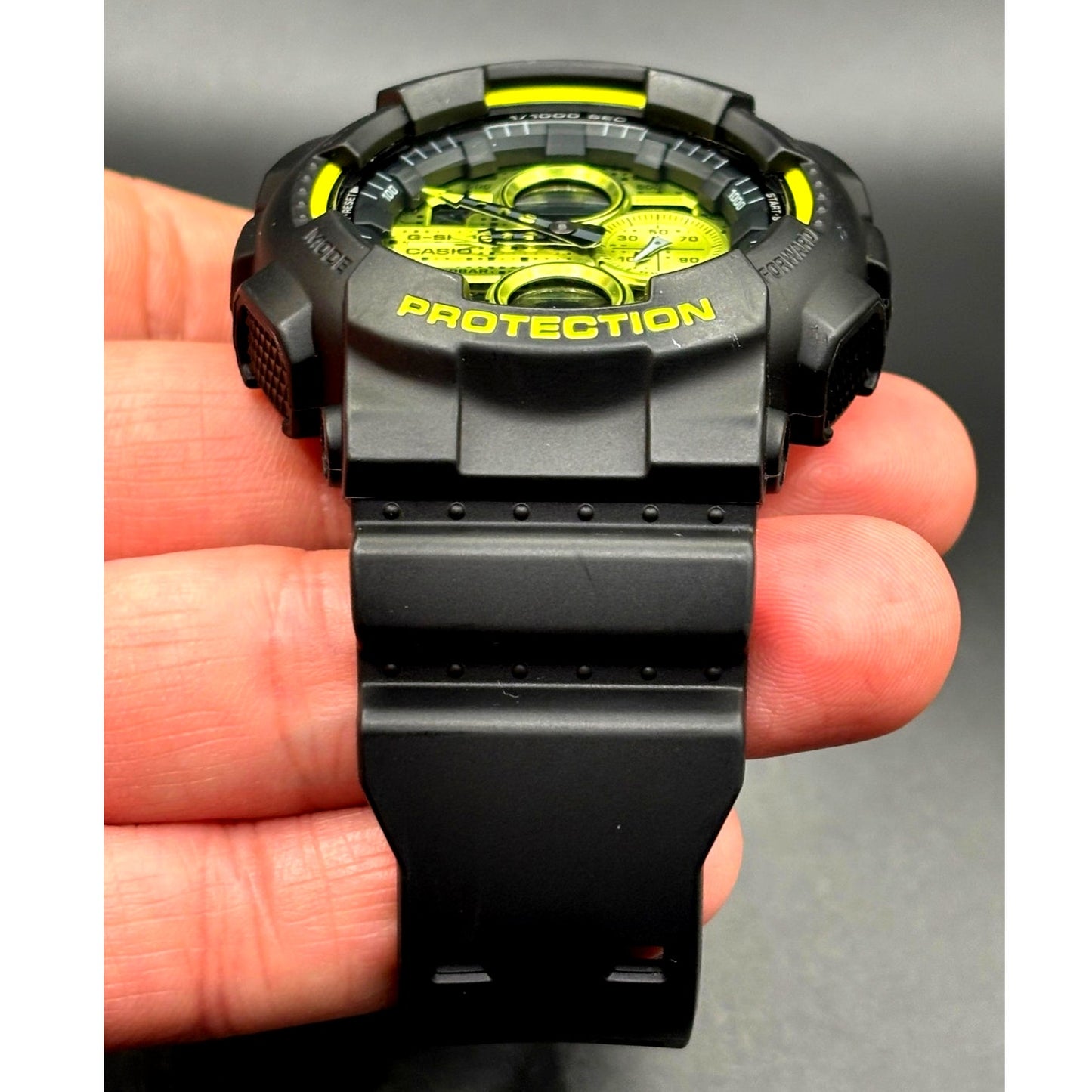Casio G-Shock GA140DC-1A Analog Digital Black Vivid Yellow Men's Watch