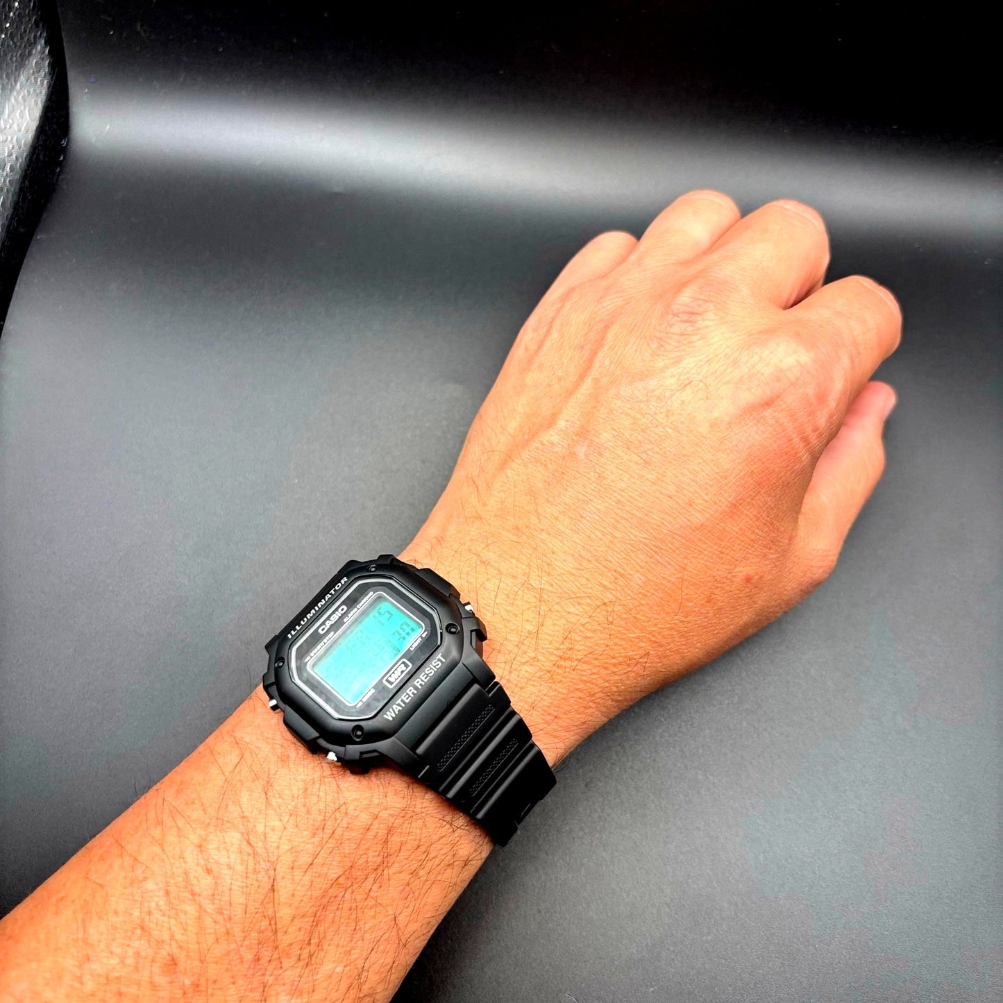 Custom Casio F108WH Teal Glow Edition with Teal Light Filter NIB