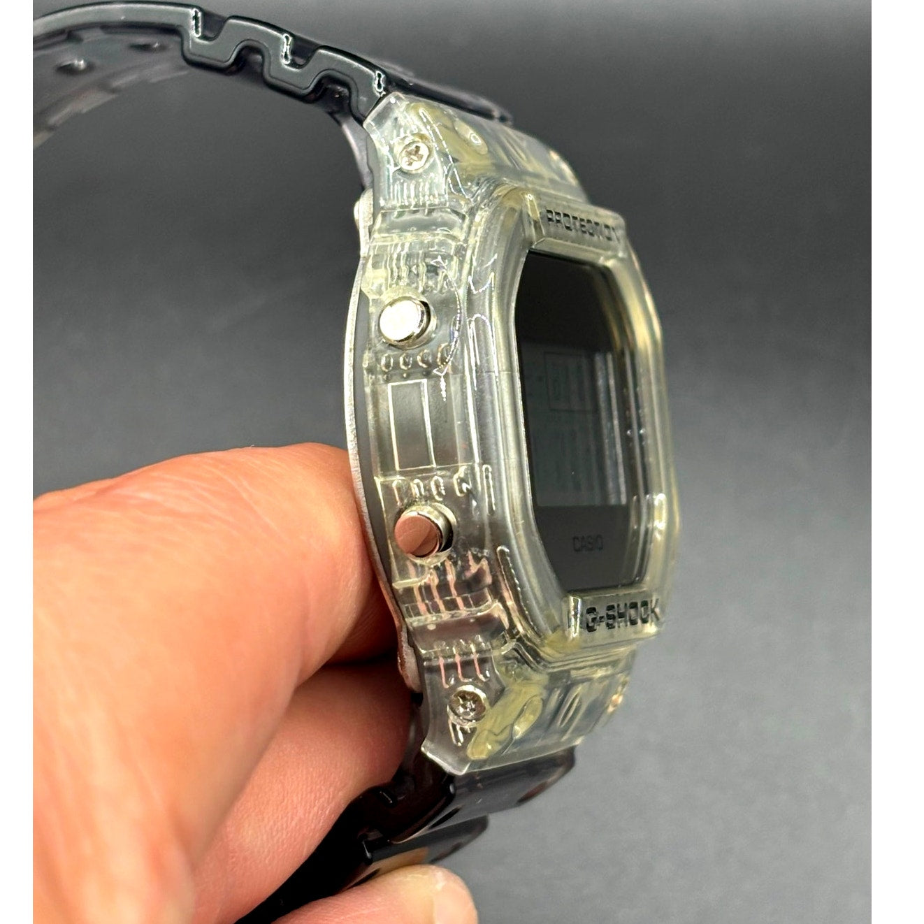 Casio G-Shock DW5600SK-1 Skeleton Clear Resin Digital Unisex Retro Watch
