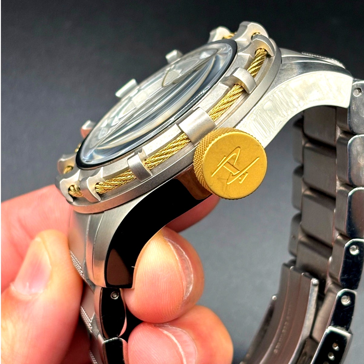 Invicta Reserve Bolt 1578 Swiss Made Retrograde Day 50mm Steel Watch Case