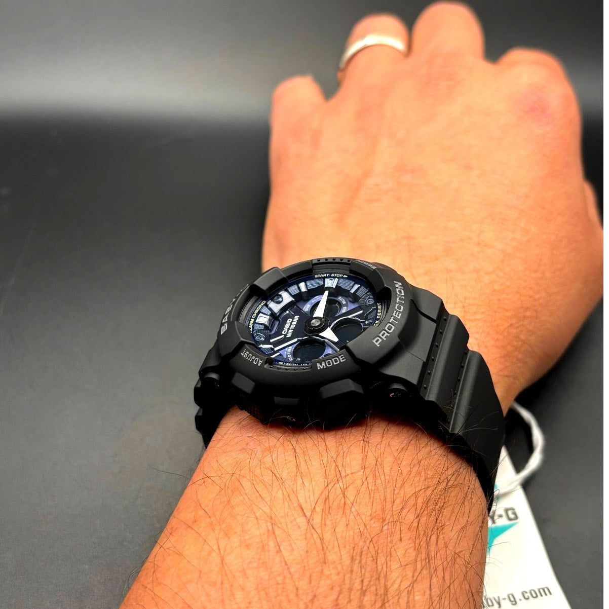 Casio Baby-G BA130-1A2 Metallic Blue Black Analog Digital Women's 43MM Watch NIB