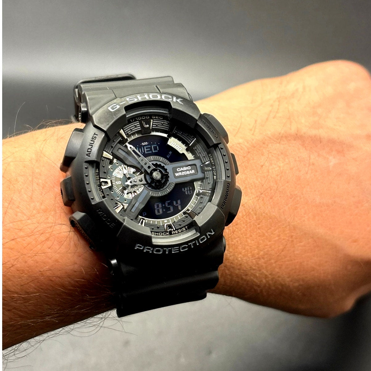 Casio G-Shock GA110-1B Men's Analog Digital Black Resin 200M Rugged Watch NIBWT