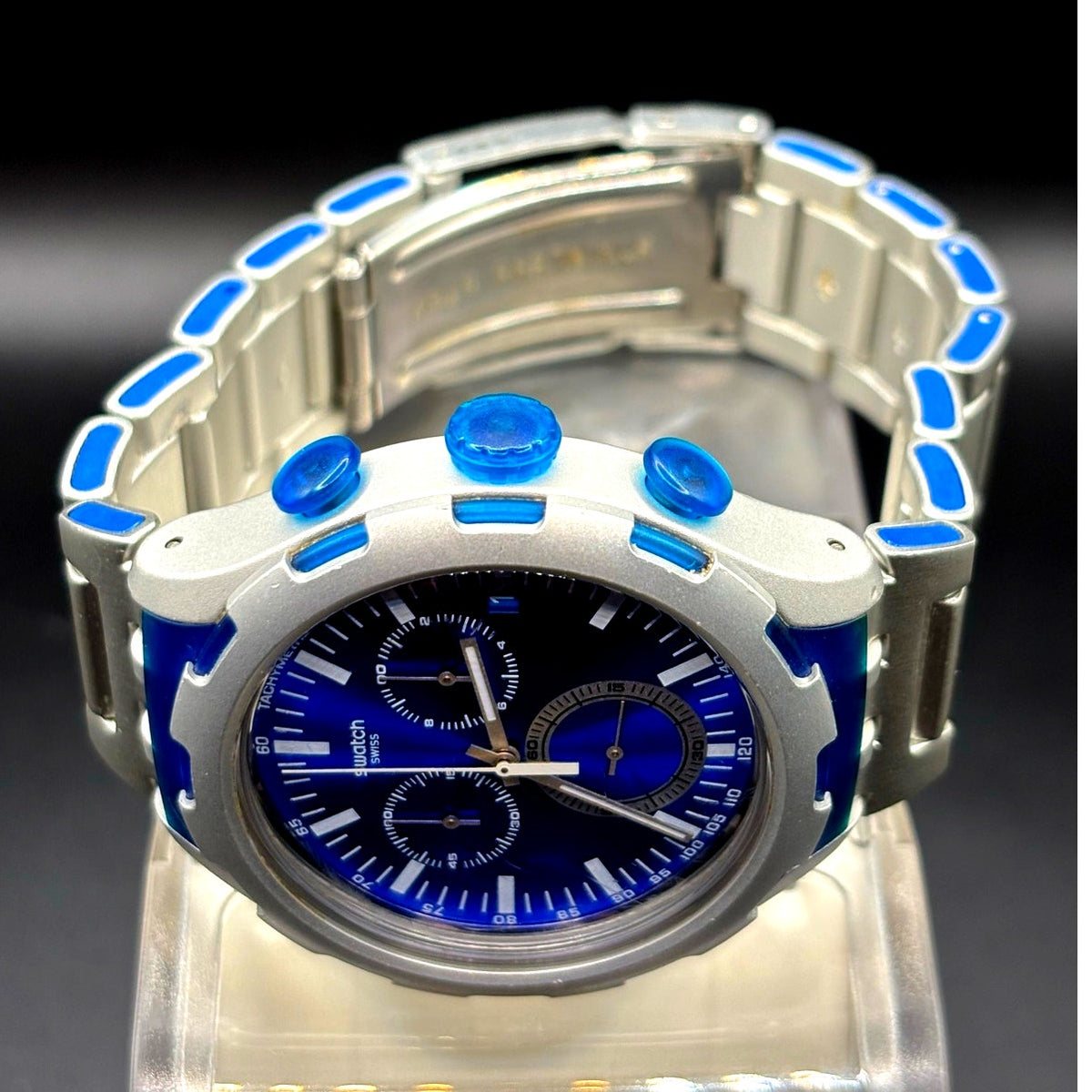 Swatch Irony X-Lite Endless Energy YYS4001AG 45mm Swiss Made Blue Chronograph