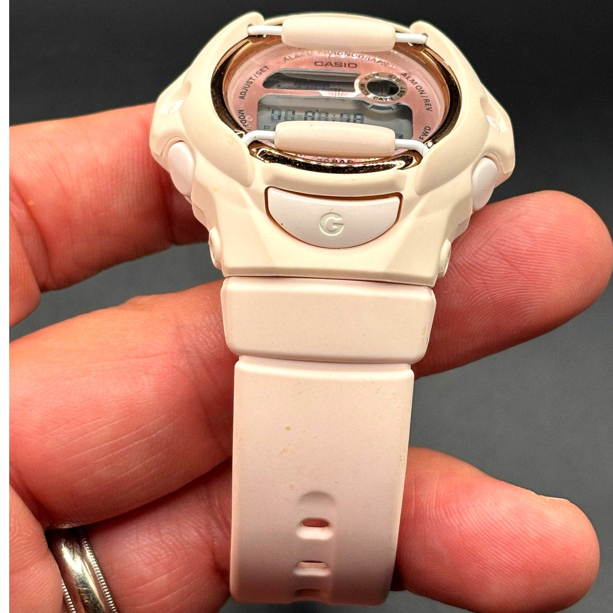 Casio Baby-G BG169G-4 Pink Champagne Gold Digital Women's Watch NIB Discontinued