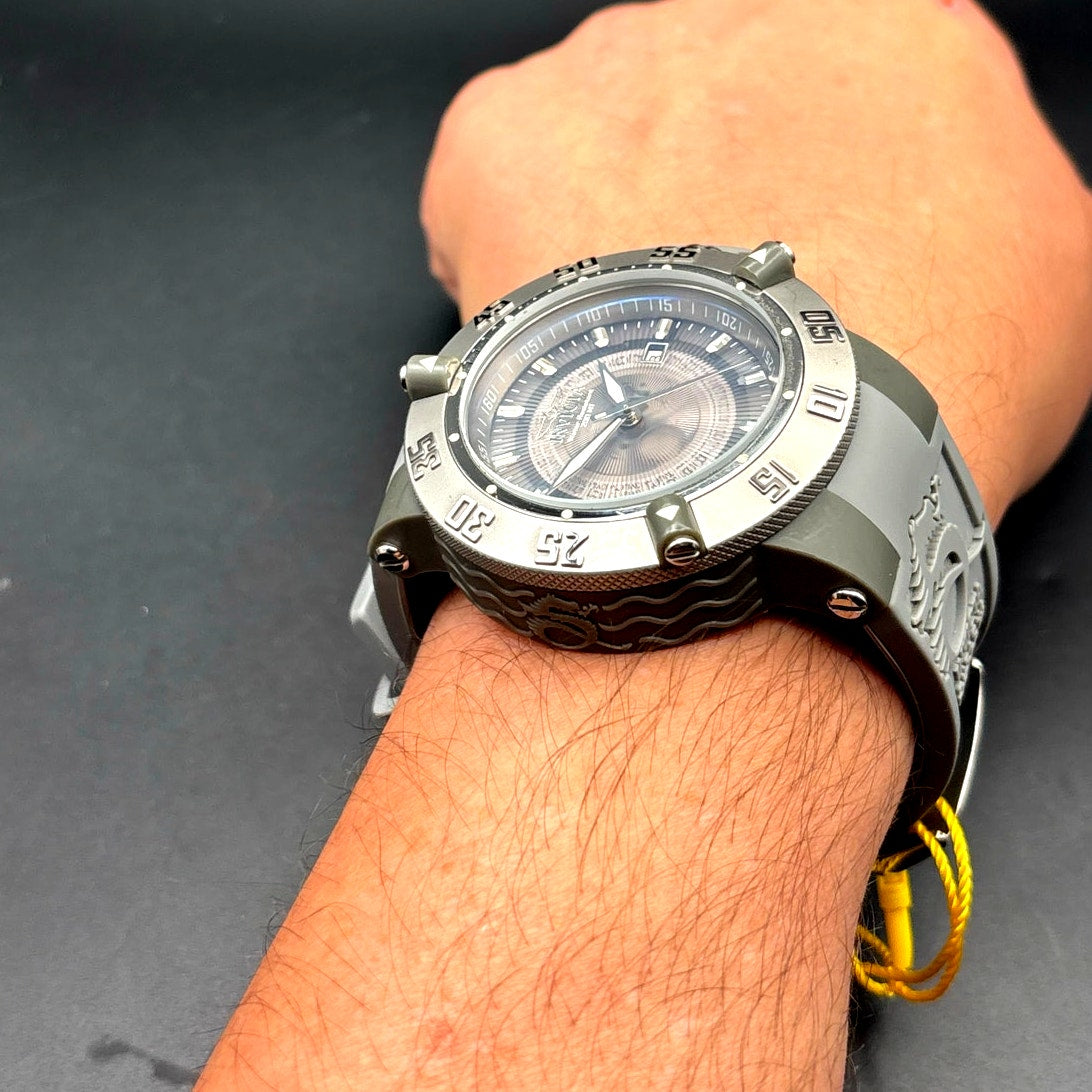 Invicta 10105 Subaqua NOMA III Grey Dial Rubber Strap 50mm Watch NIBWT