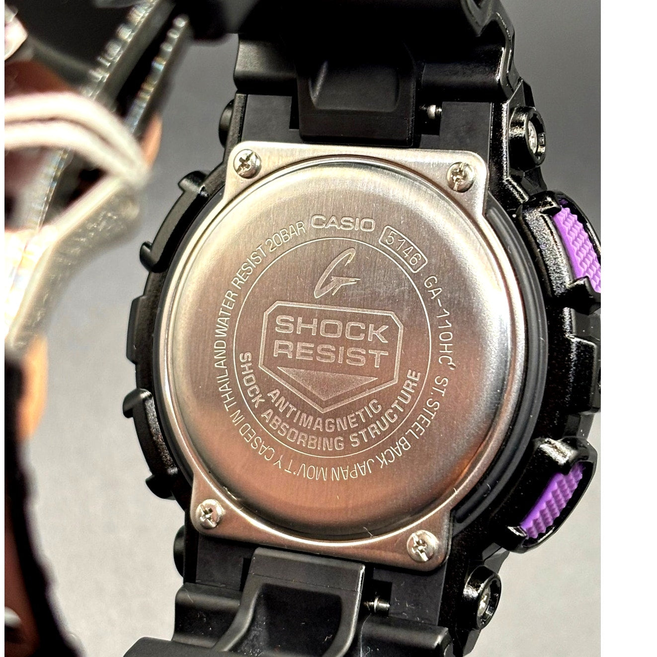 Casio G-Shock GA-110HC-1A Hyper Color Blue Purple Men’s Watch NIBWT
