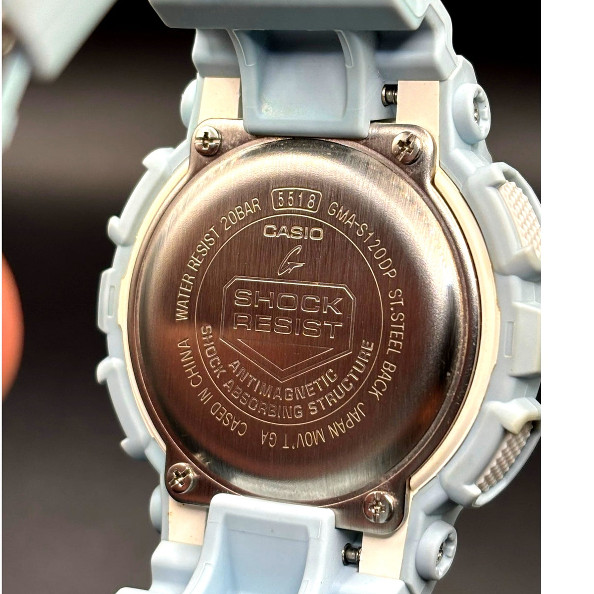 Casio G-Shock GMA-S120DP-2A S-Series Pastel Blue Analog Digital Women's Watch