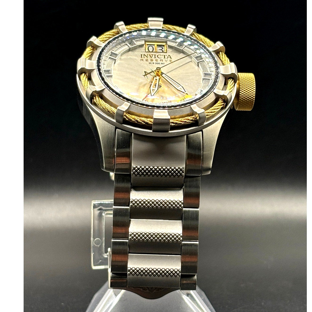 Invicta Reserve Bolt 1578 Swiss Made Retrograde Day 50mm Steel Watch Case