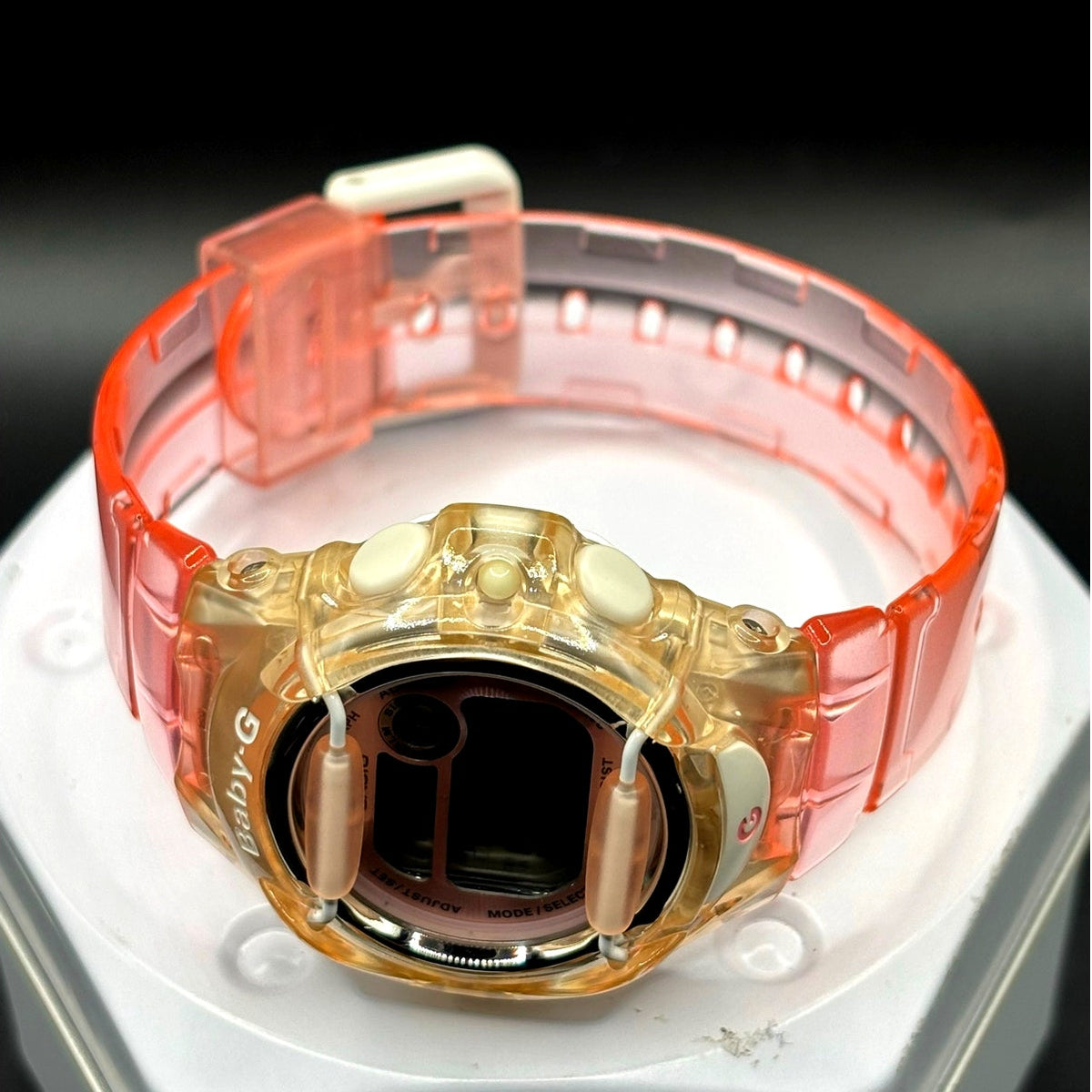 Casio Baby-G BG169R-4 Pink Clear Digital Shock Resistant 200M Women’s Watch