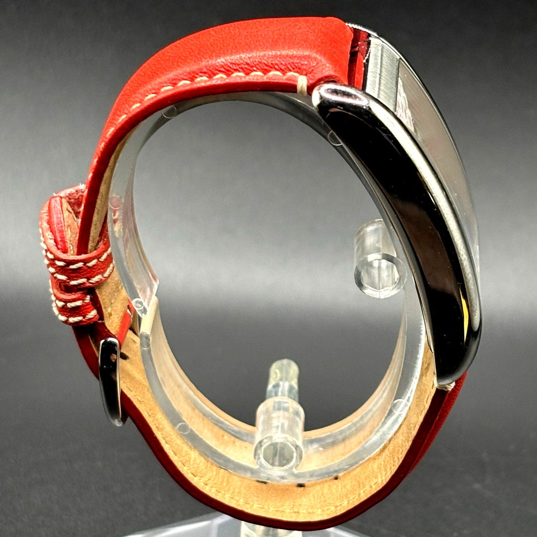 Coach Lexie CA.16.2.14.0384 Swiss Quartz Bright Orange Leather Tank Watch