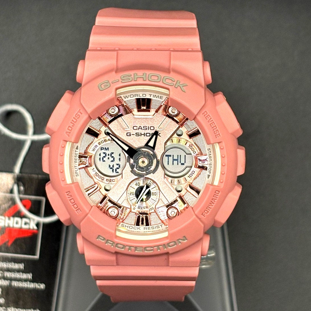 Casio G-Shock GMA-S120DP-4A S-Series Pink Rose Gold Women’s Watch NIB