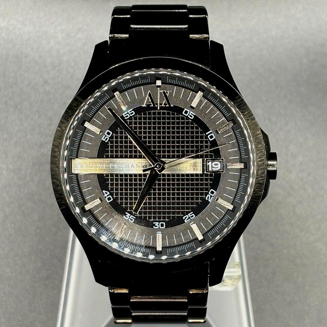 Armani Exchange AX2104 Hampton Black Ion Plated Men's Watch Date 46mm