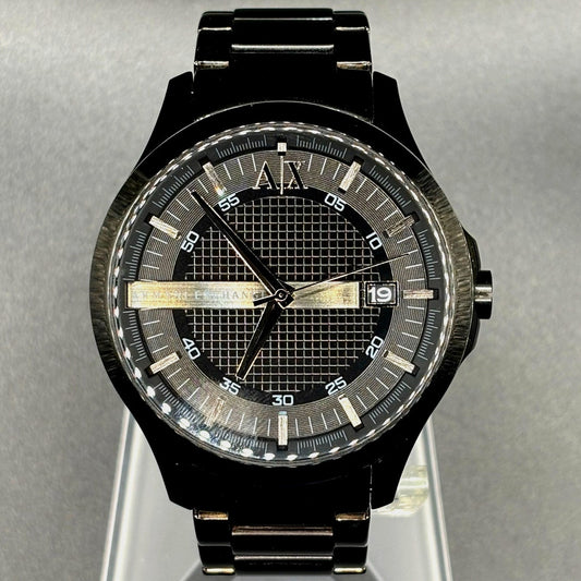 Armani Exchange AX2104 Hampton Black Ion Plated Men's Watch Date 46mm