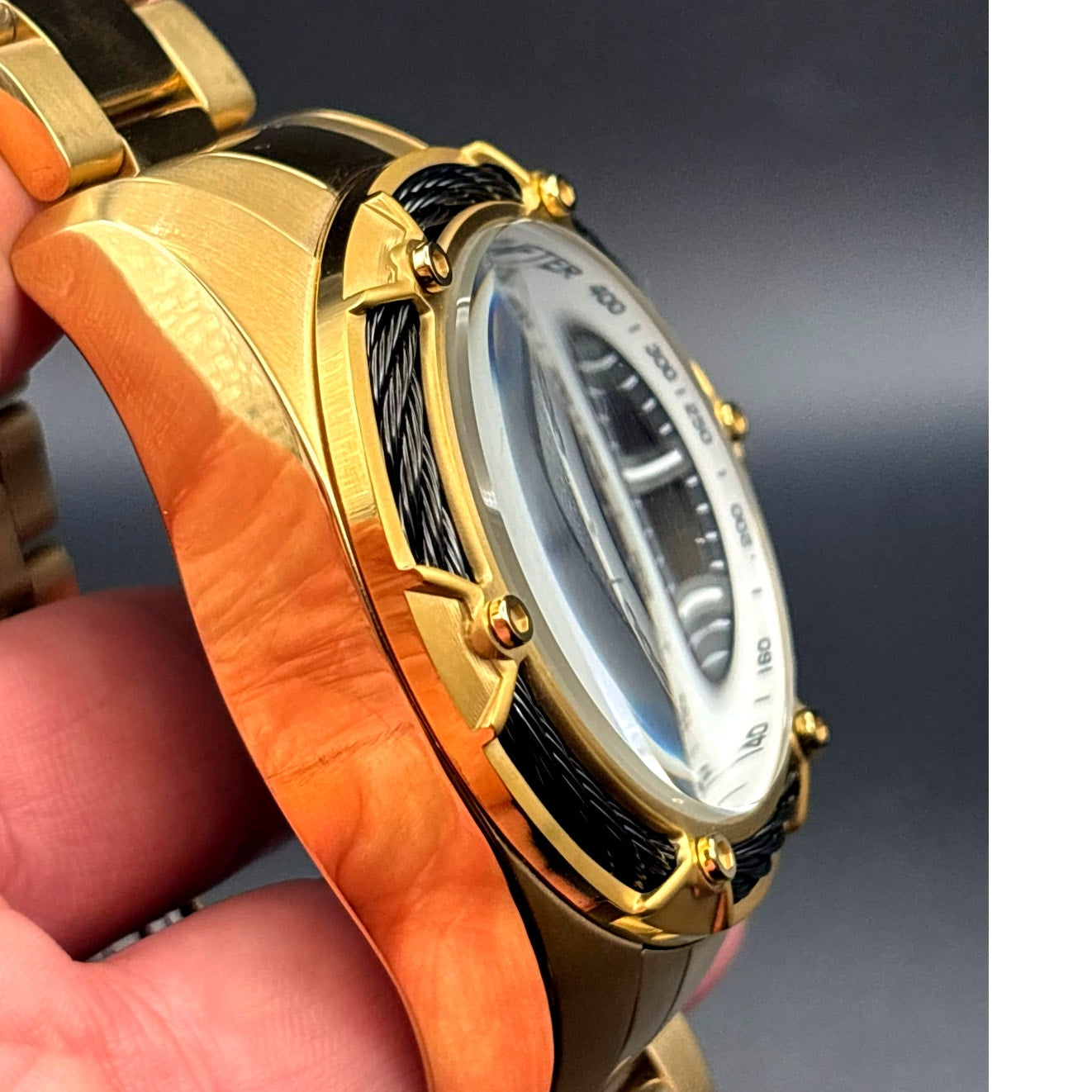 Invicta 31439 Bolt Chronograph Gold Tone 52mm Men's Watch Rare NIB
