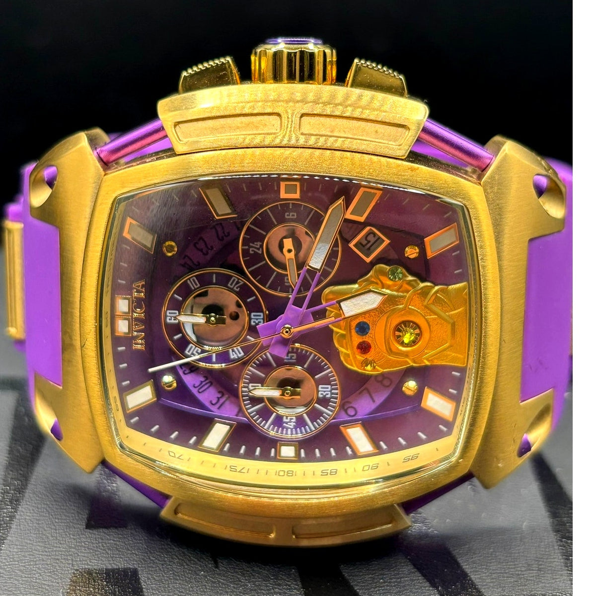 Invicta Marvel Thanos 37390 Limited Edition 53mm Chronograph Watch 225/4000