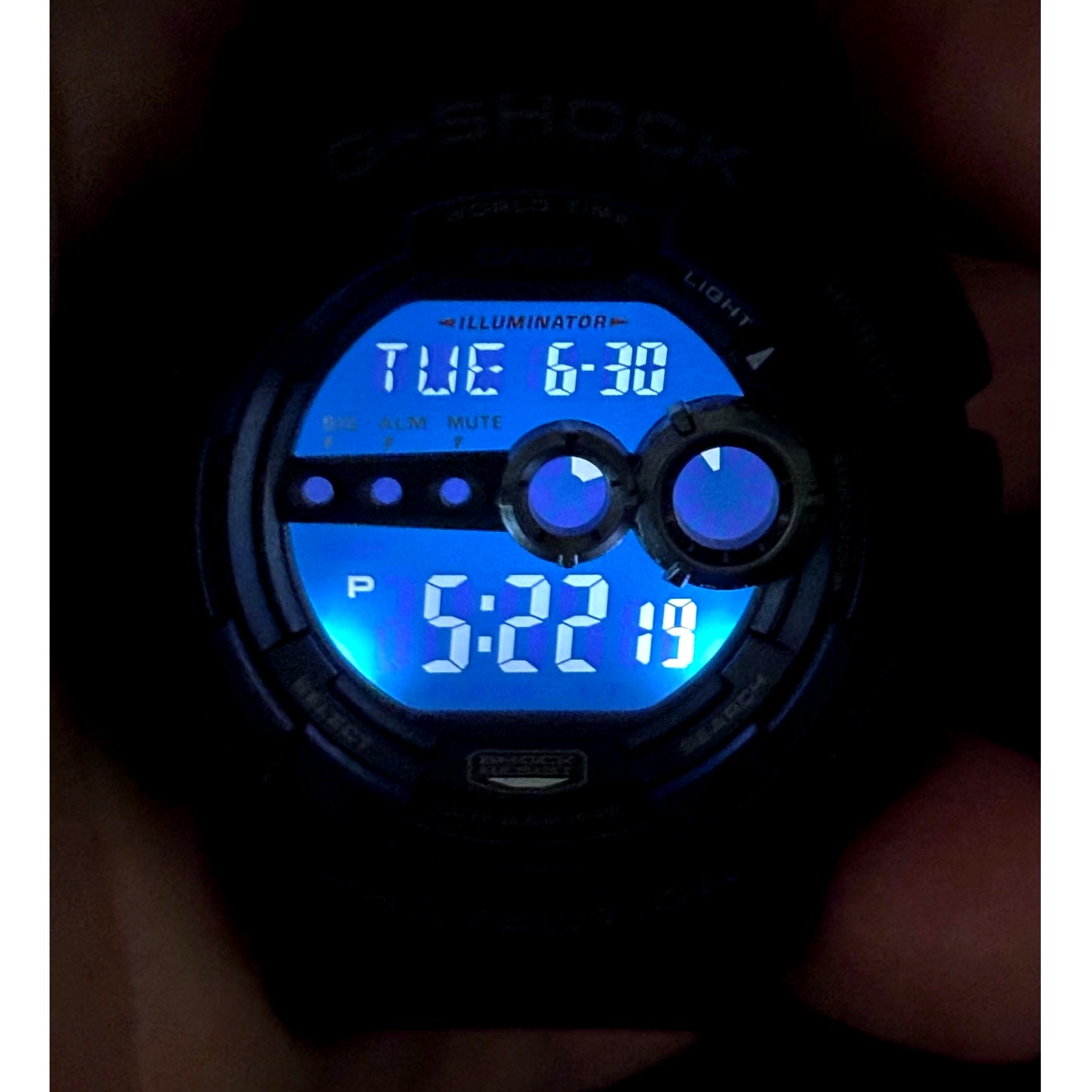 Casio G-Shock GD100-1B Black Digital High Brightness World Time 200M Watch NIB