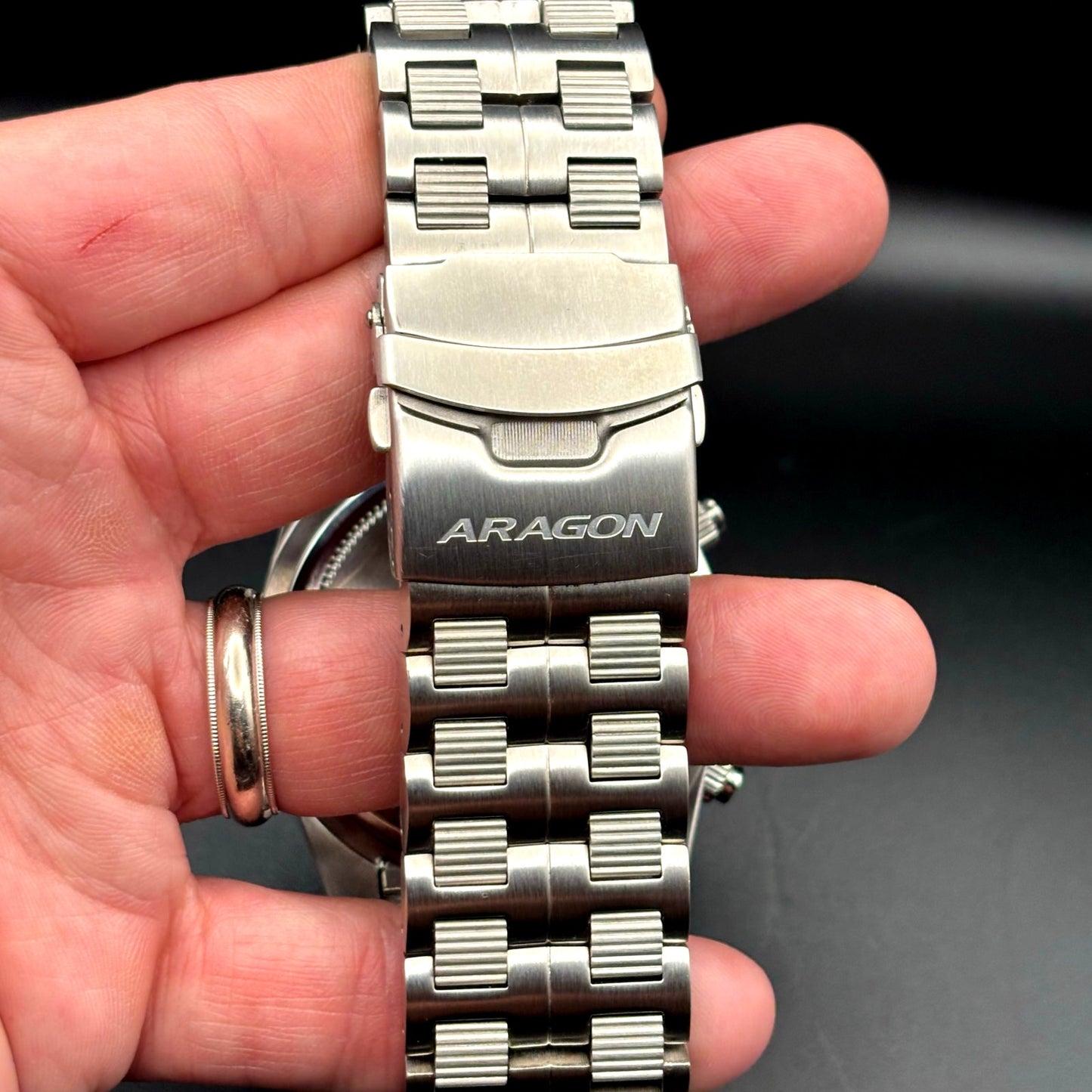 Aragon Predator VD51 50mm Gray Chronograph Stainless Steel Mens Watch NIB Unworn