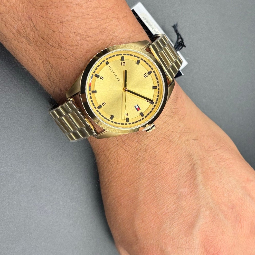 Tommy Hilfiger Griffin 1710457 Men’s 43mm Gold Stainless Steel Quartz NIBWT
