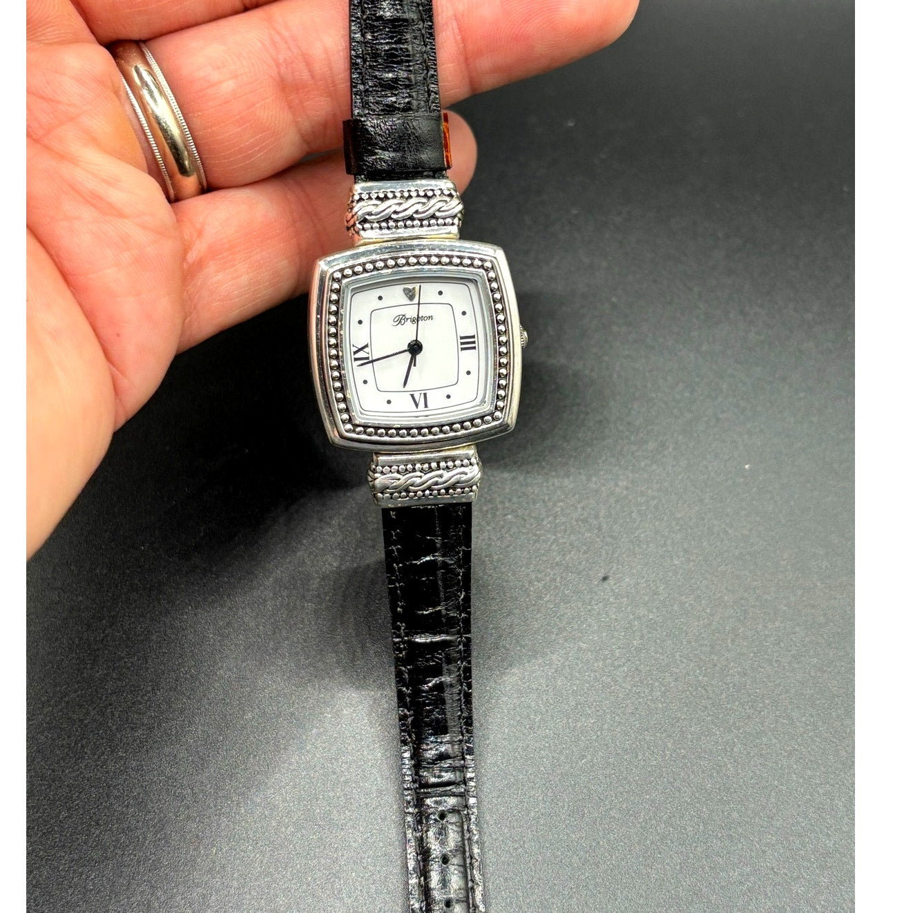 Brighton Toulouse W3130 Womens Reversible Brown Black Leather Strap Watch NIBWT