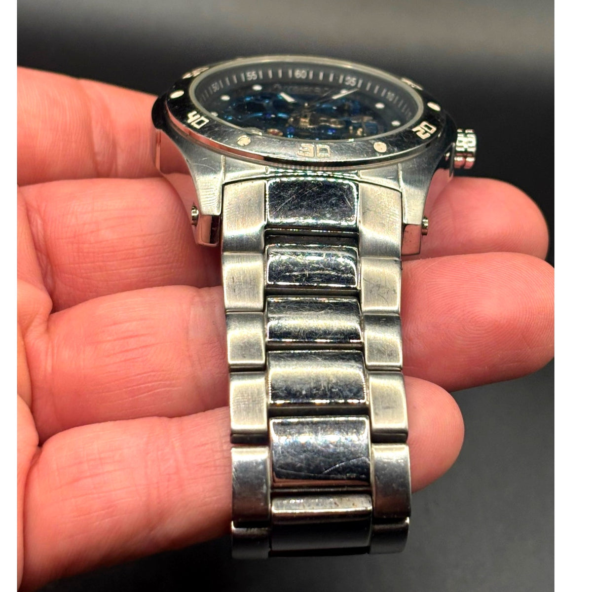 Armitron 20/4406SV Men’s Automatic Skeleton Watch 44mm Stainless Steel