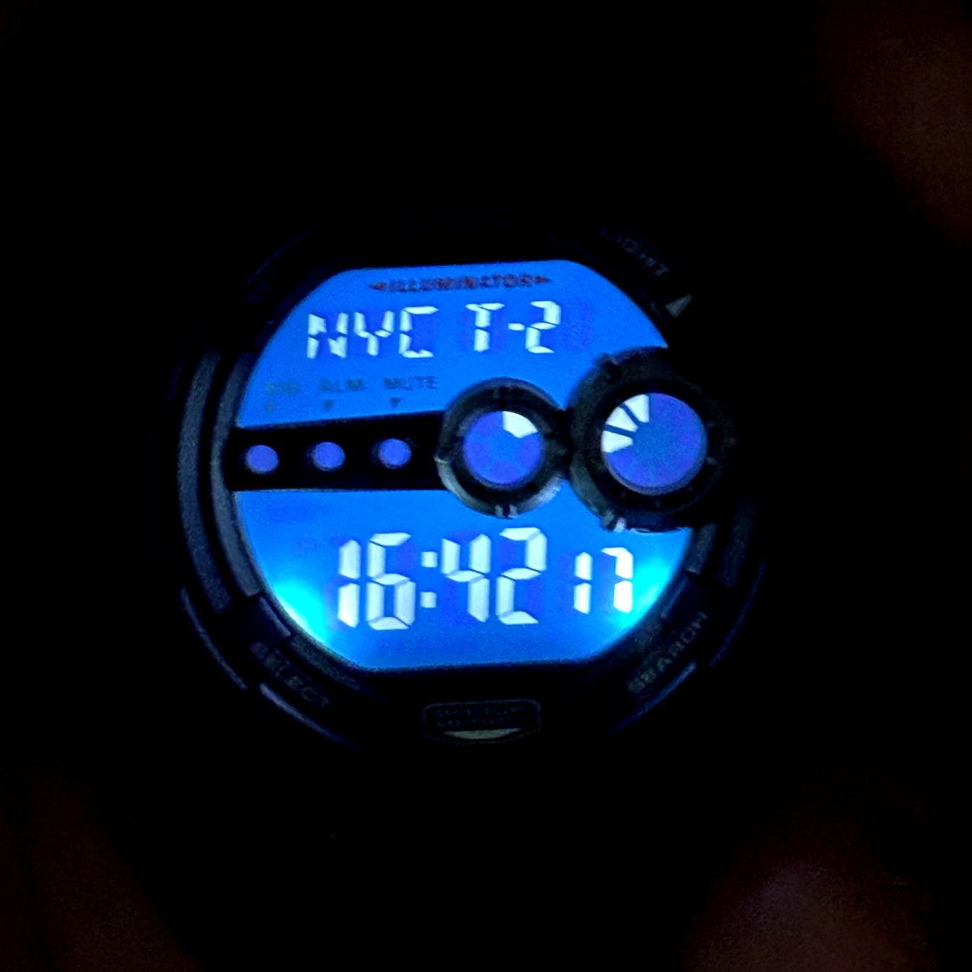 Casio G-Shock GD100-1B Black Digital High Brightness World Time 200M Watch NIBWT
