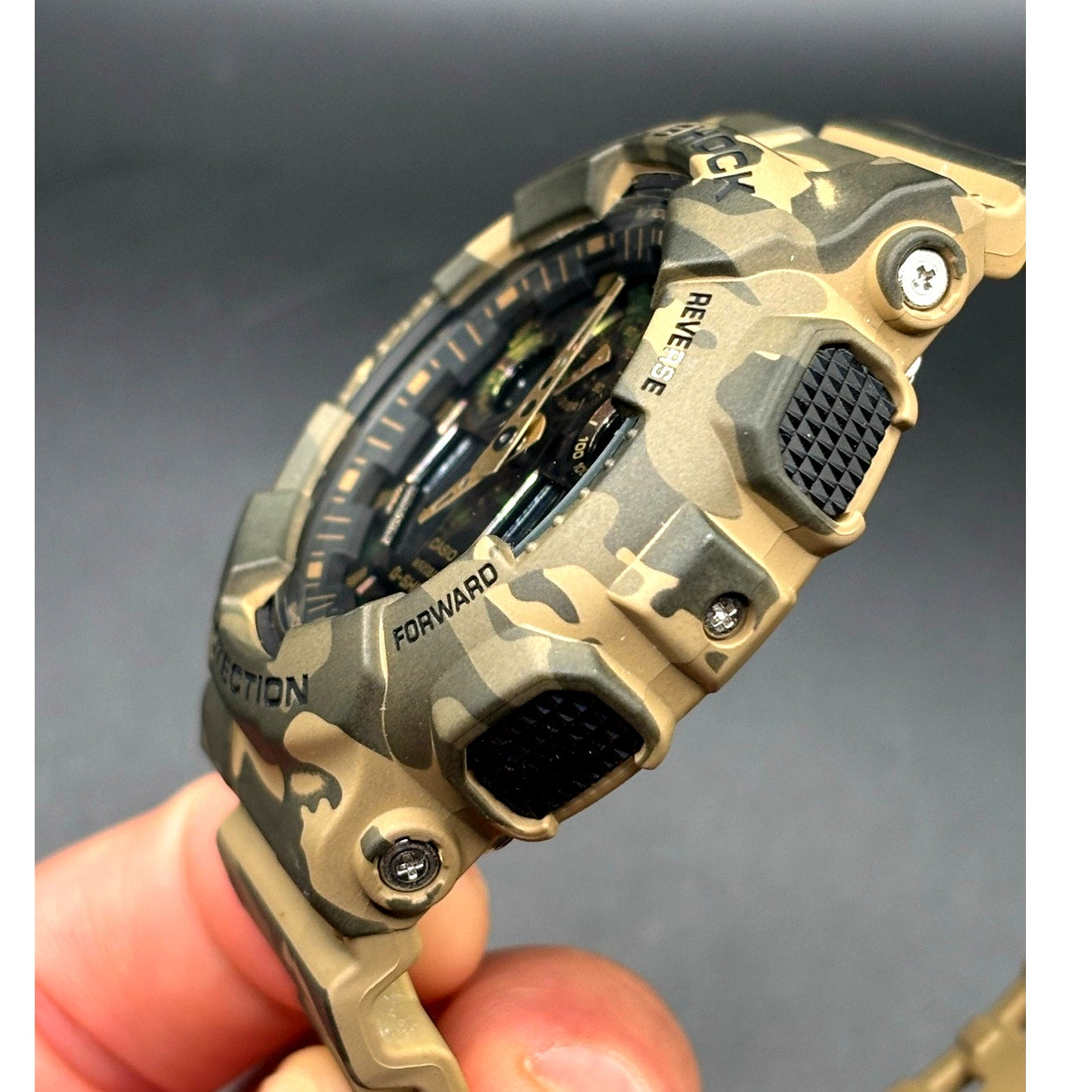 Casio G-Shock GA100CM-5A Camouflage Military Analog Digital Watch NIB