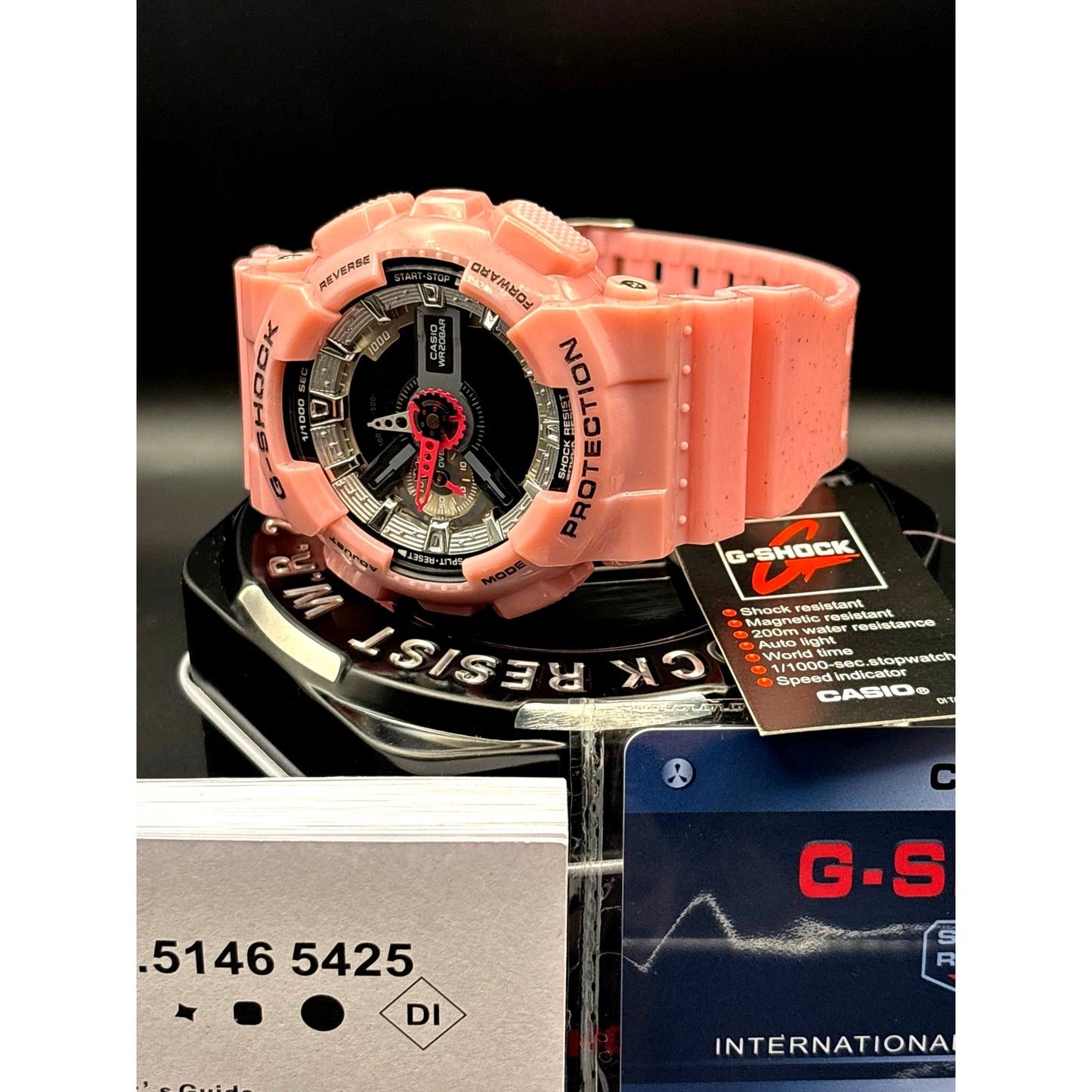 Casio G-Shock GMAS-110MP-4A2 Women’s Pink Analog Digital Watch NIBWT