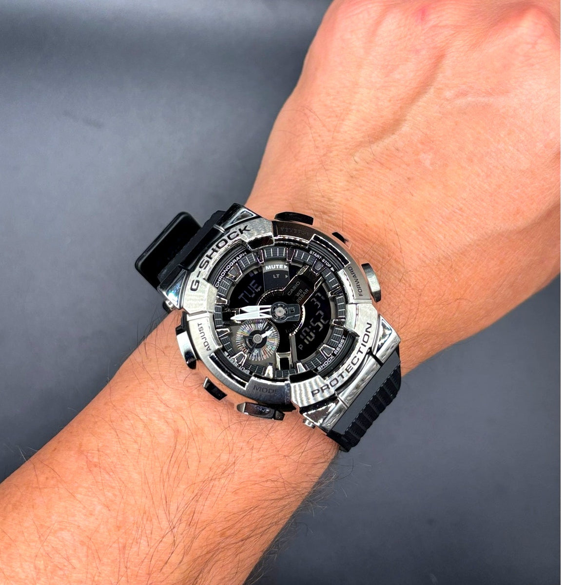 Casio G-Shock G-Steel GM110-1A Polished Metal Bezel Men’s Watch