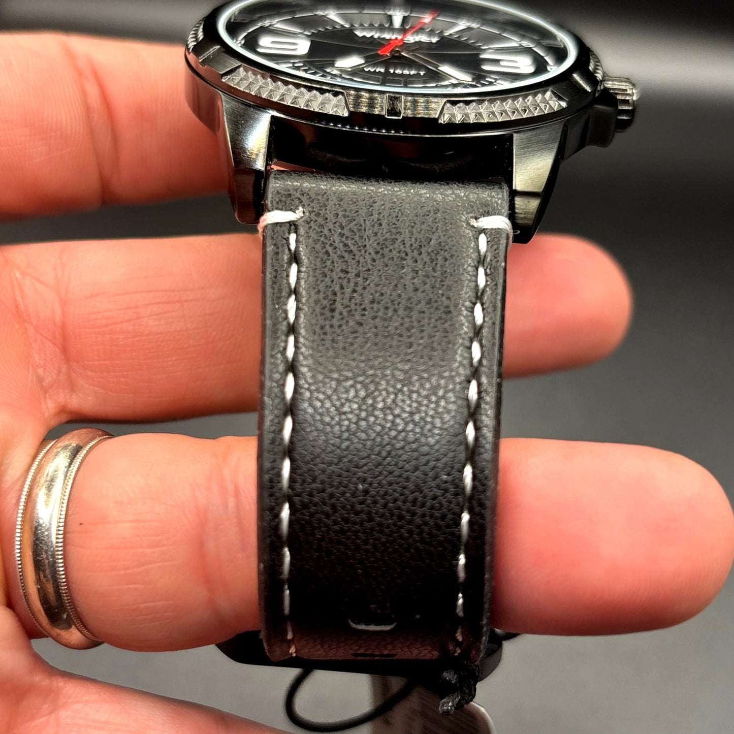 Wrangler WRW5200 1A Men's Black Dial Leather Strap Watch Date Display NIBWT