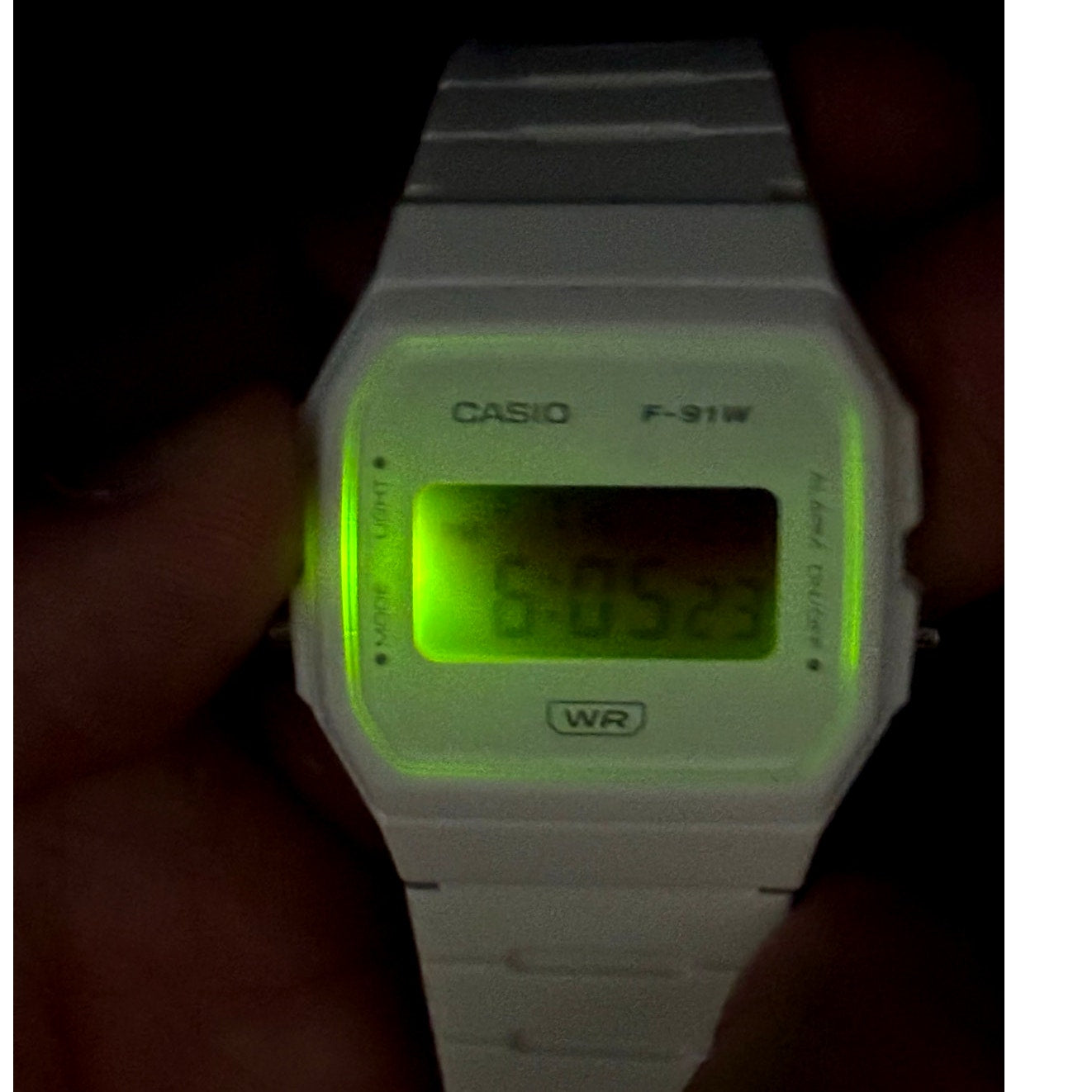 LWS Sunset Frost Casio F91W White Resin Custom Mod Digital Watch
