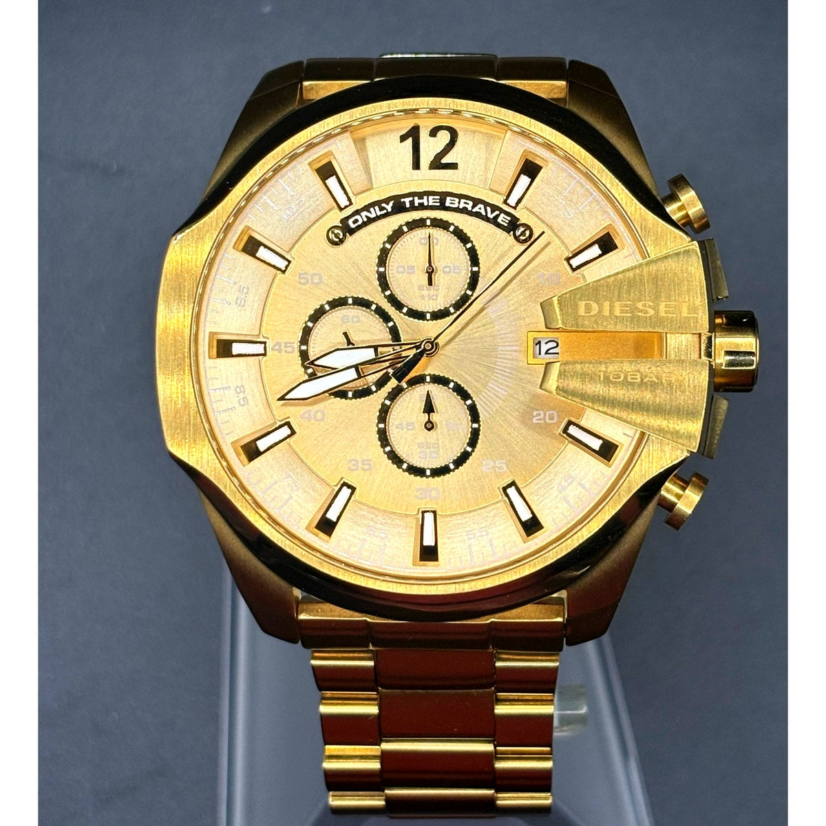 Diesel Mega Chief DZ4360 Gold Tone 51mm Chronograph Men’s Watch