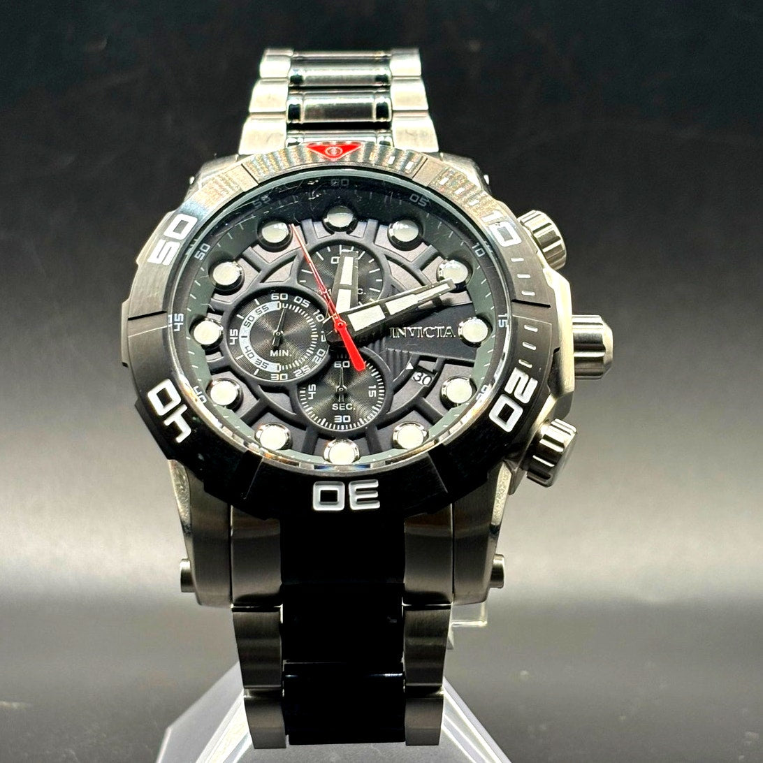 Invicta Sea Hunter 28263 Chronograph Black Steel 54mm Men’s Quartz Watch