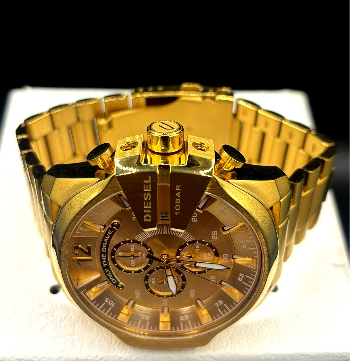 Diesel Mega Chief DZ4360 Gold Tone 51mm Chronograph Men’s Watch