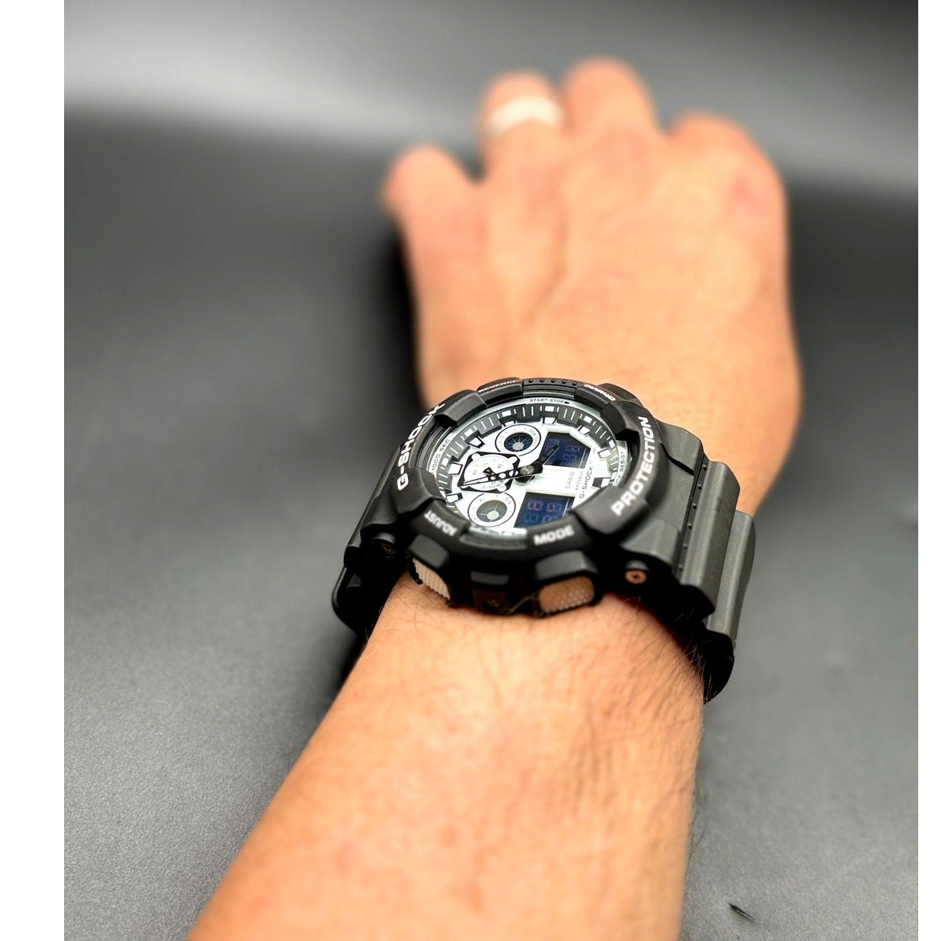 Casio G-Shock GA-100BW-1A Analog Digital Black White Men’s Watch 51mm