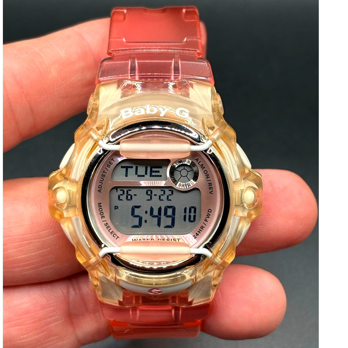 Casio Baby-G BG169R-4 Pink Clear Digital Shock Resistant 200M Women’s Watch