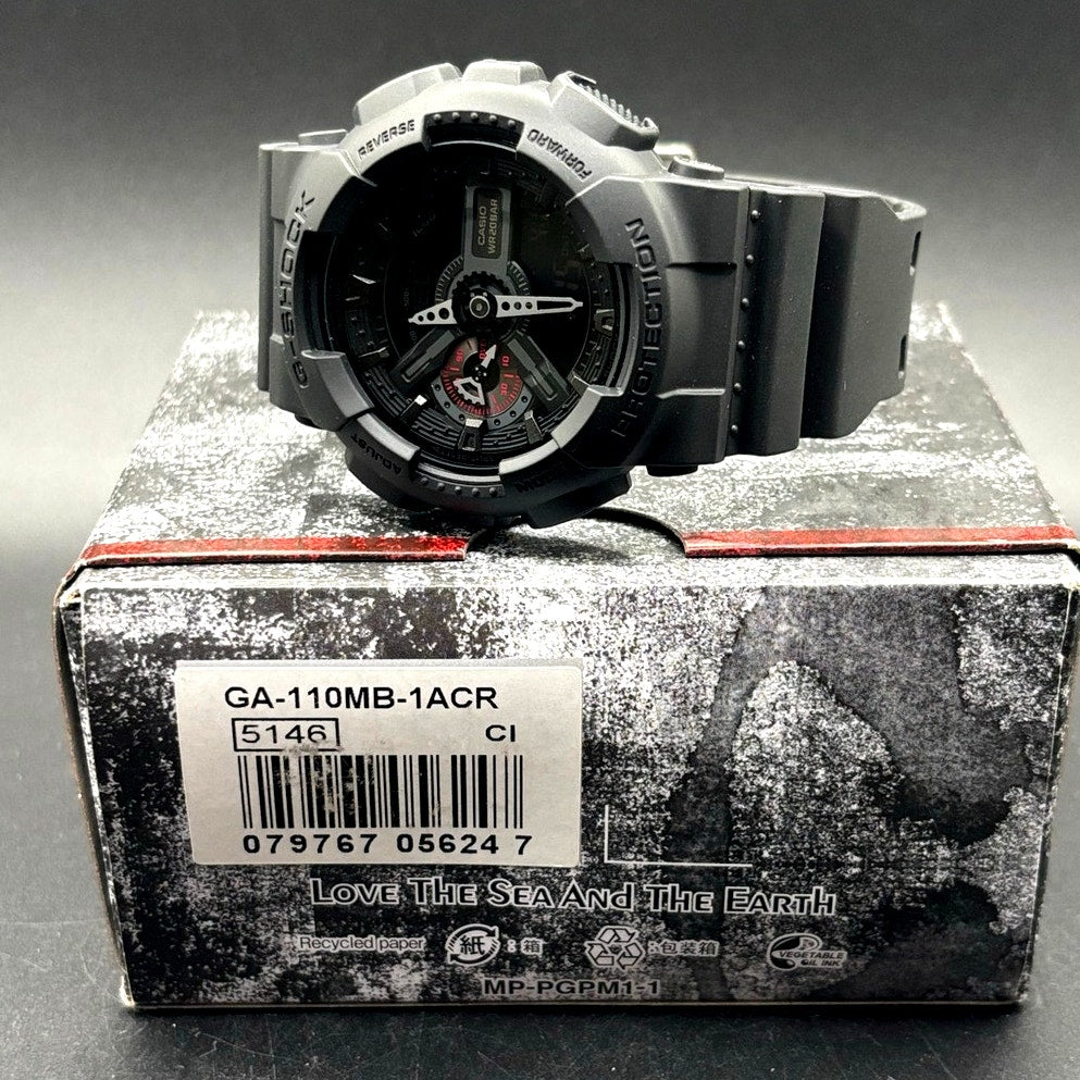Casio G Shock GA-110MB-1A Military Black Analog Digital 200M Men's Watch NIB