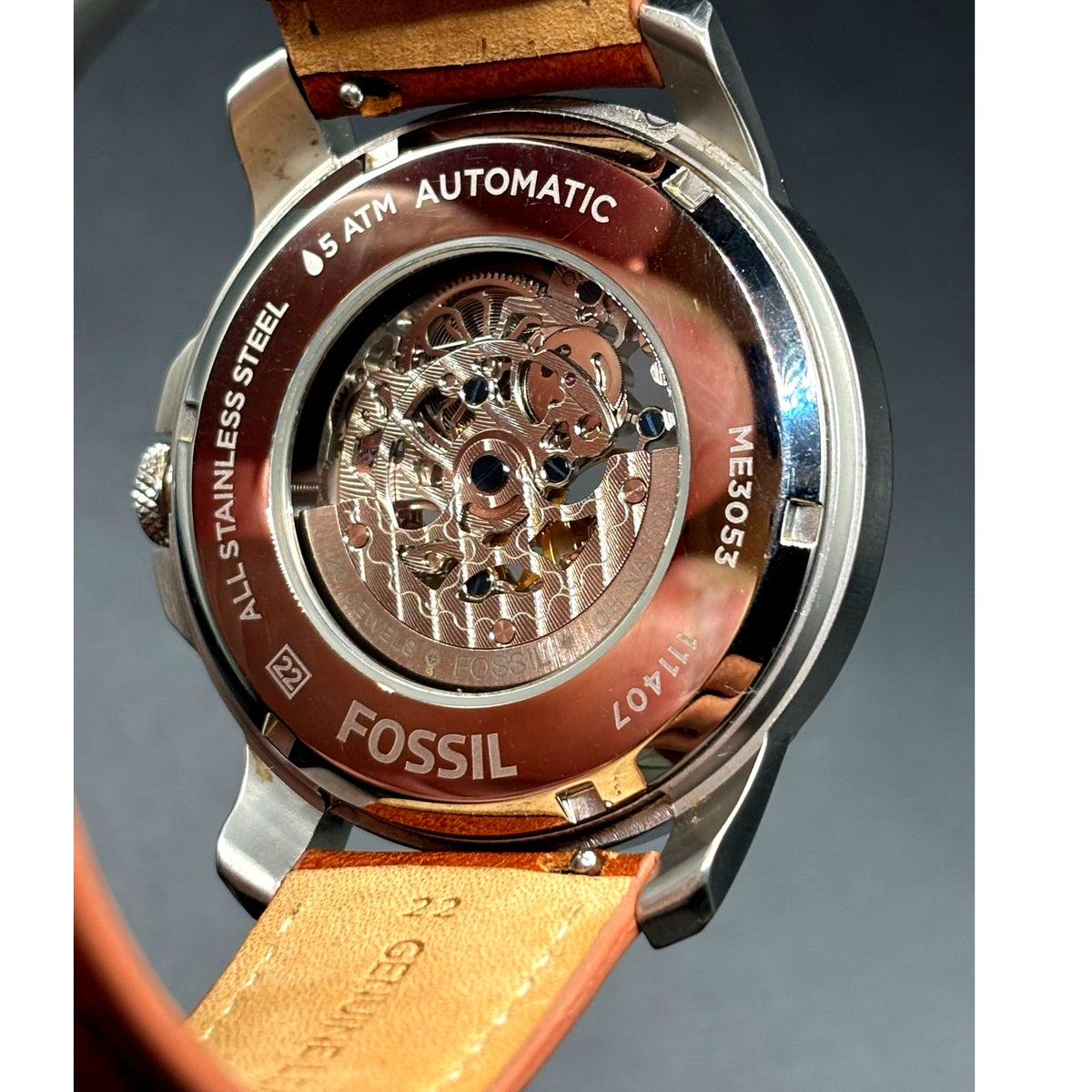 Fossil Grant ME3053 Automatic Skeleton Men’s Watch 44mm