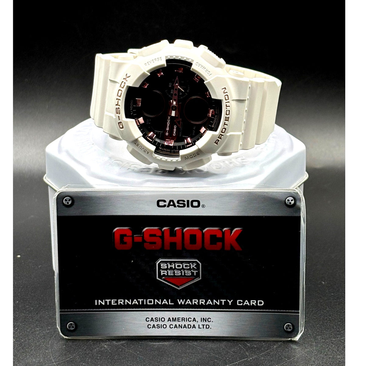 Casio G-Shock GMA-S140M-7A White Rose Gold Analog Digital Women's Watch NIB