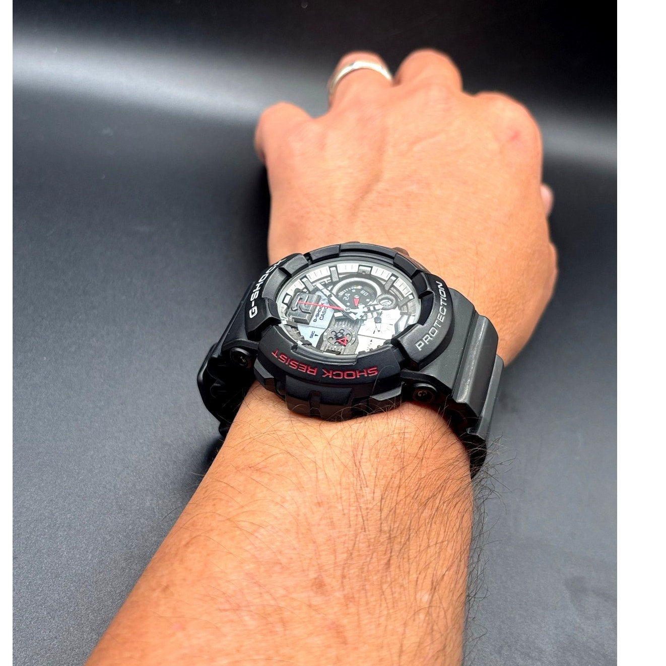 Casio G-Shock GAC-110-1A Analog Chronograph Black Silver 200M Watch