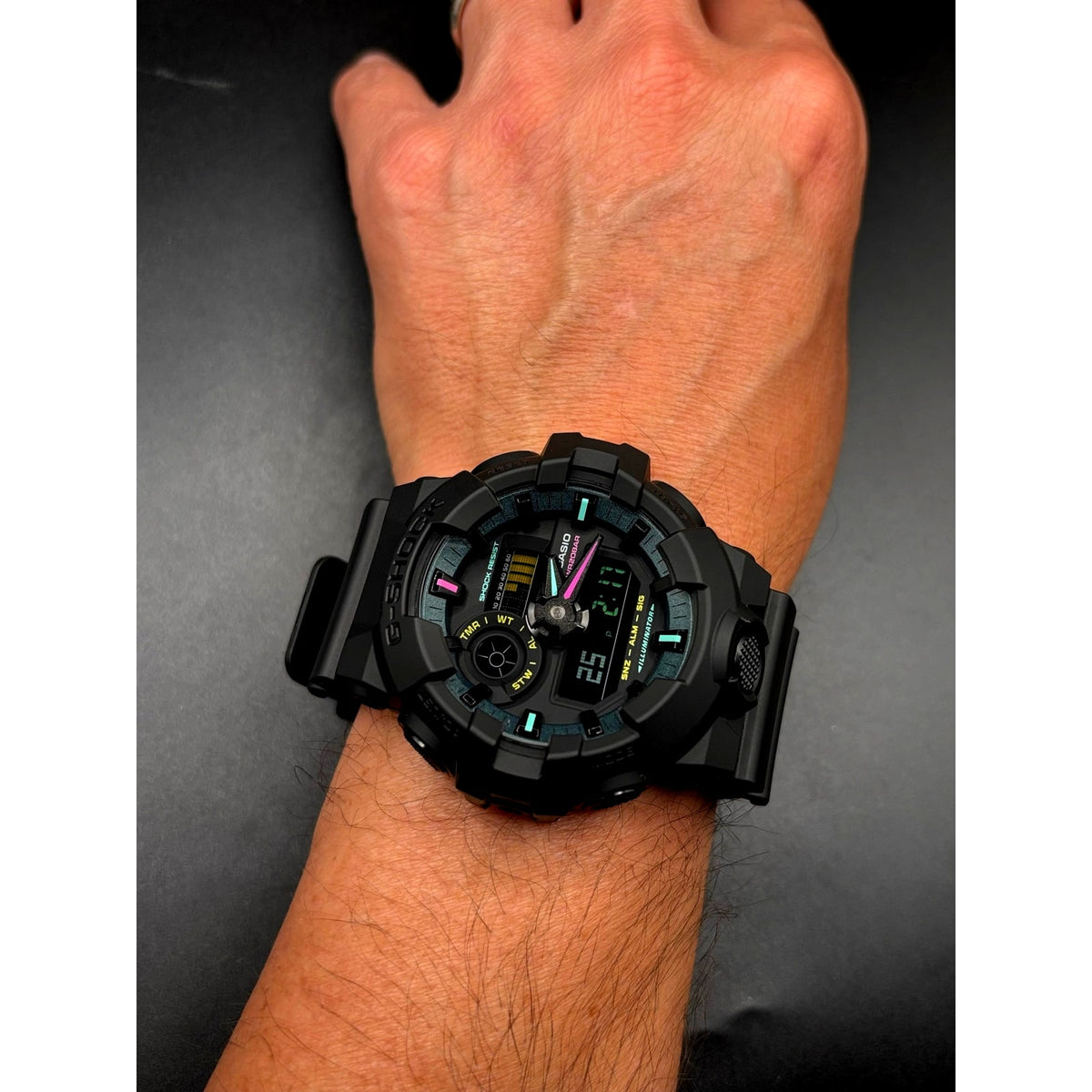 Casio G-Shock GA-700MF-1A Multi Fluorescent Black Analog Digital Men’s Watch NIB