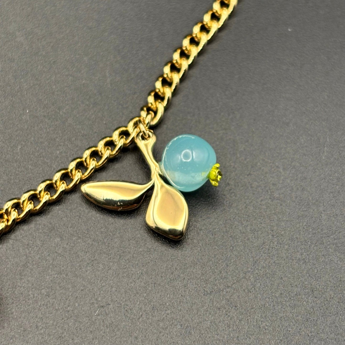 Coach x Observed By Us Charm Necklace Strawberry Heart Gold Tone NIB