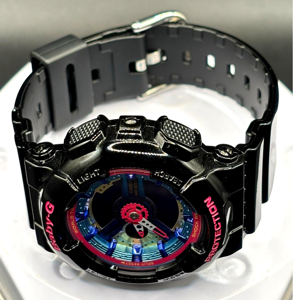 Casio Baby-G BA-112-1A Analog Digital Black Multicolor Watch 100M Discontinued